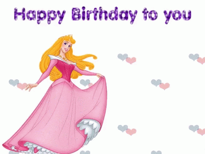 Happy Birthday Princess Aurora Sleeping Beauty Gifdb