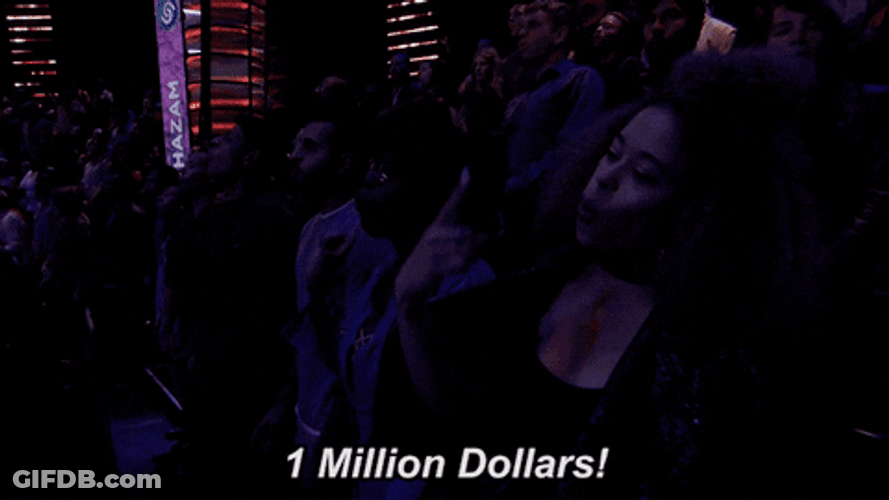 1 Million Dollars Audience Cheering GIF