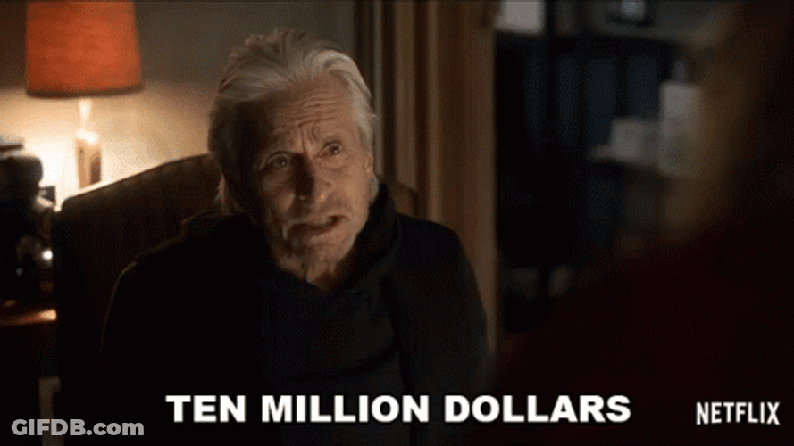 1 Million Dollars Michael Douglas GIF