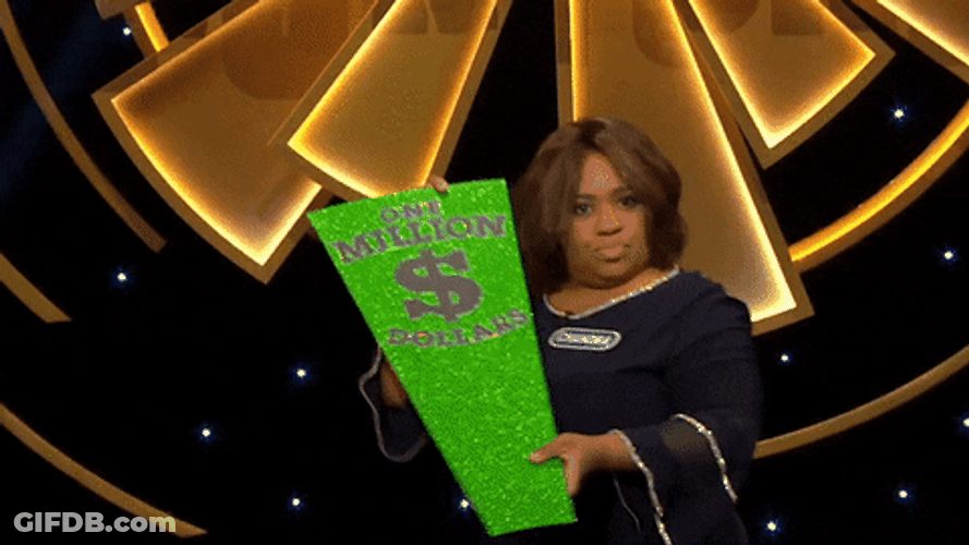 1 Million Dollars Sign Chandra Wilson GIF