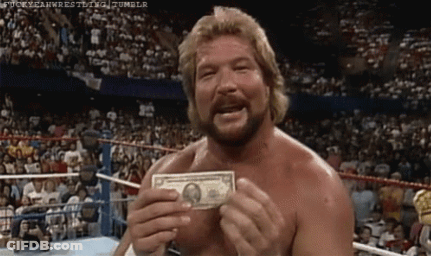 1 Million Dollars Ted Dibiase Wrestler GIF