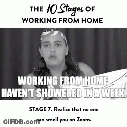 10 Stages Of Working From Home Stage 7 GIF