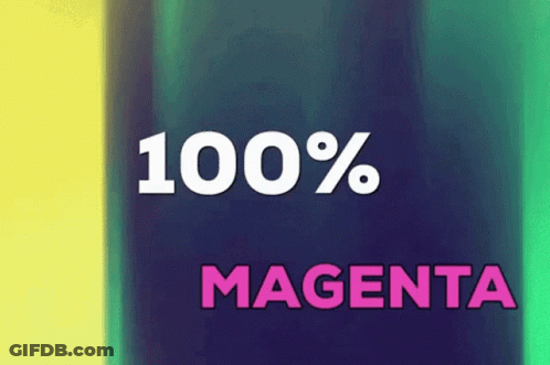 100% Magenta Sign On Purple Background GIF