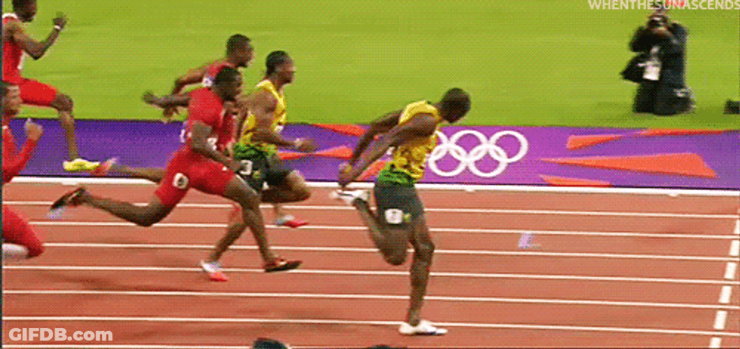 100 Meter Dash Finish Line GIF
