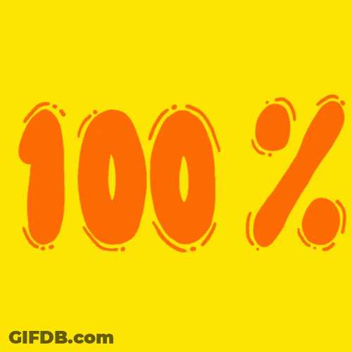 100 Percent Logo Moving GIF