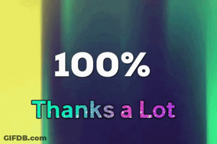 100 Percent Thanks A Lot Blurred Effects GIF