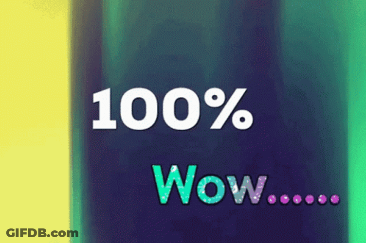 100 Percent Wow Blurred Effects GIF