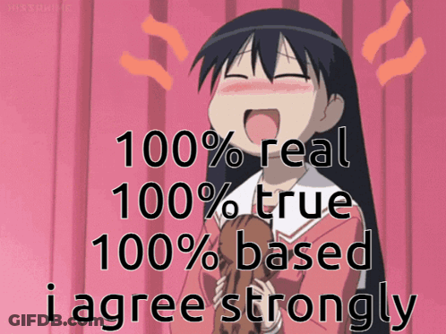 100% Real 100% True 100% Based Girl GIF