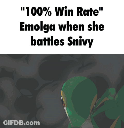 100% Win Rate Emolga Battles Snivy GIF