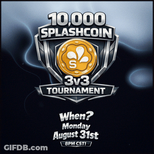 10000 Splash Coin 3V3 Tournament Advertisement GIF