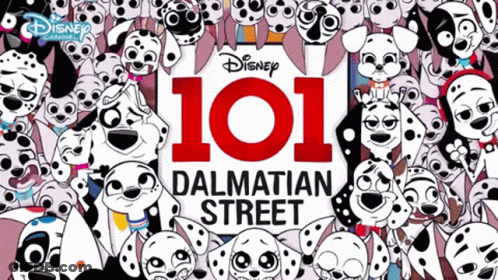 101 Dalmatian Street Poster With Dalmatians GIF