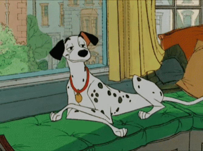 101 Dalmatians Pongo Lying GIF