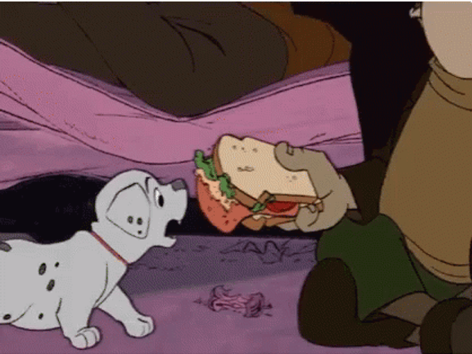 101 Dalmatians Sandwich Steal GIF