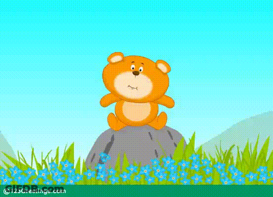 123Greetings Bear Sitting Down Stone I Miss You GIF