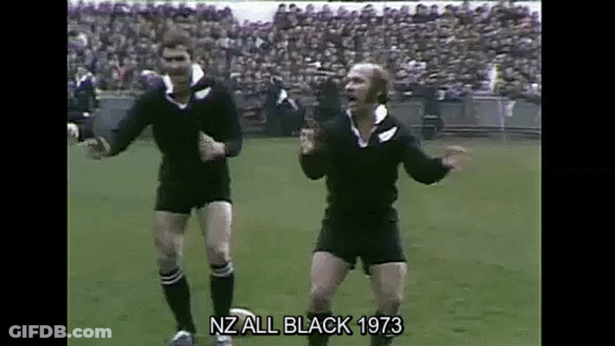 1973 New Zealand All Black Soccer Players GIF