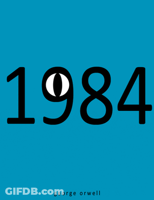 1984 George Orwell Eye Looking GIF