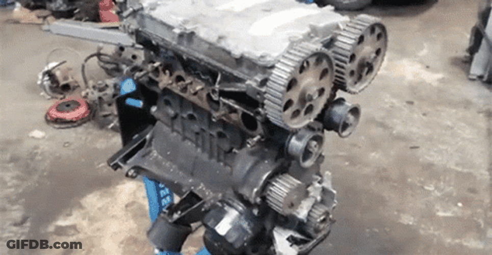 2.4 L Chrysler Engine Surround Shot GIF