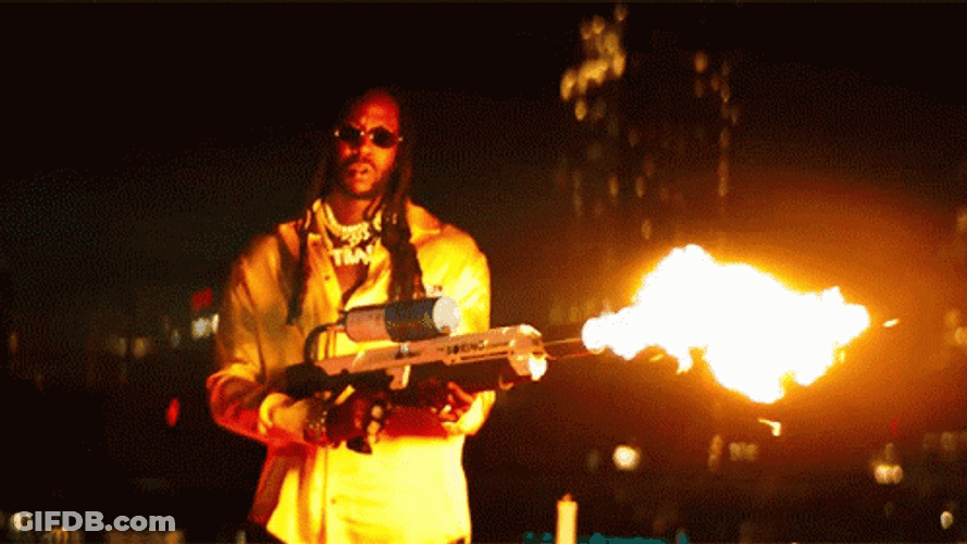 2 Chains Sprays Out Chama GIF