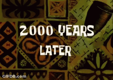 2000 Years Later Poster Patterned Background GIF