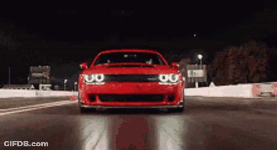 2018 Dodge Challenger SRT Demon Red GIF