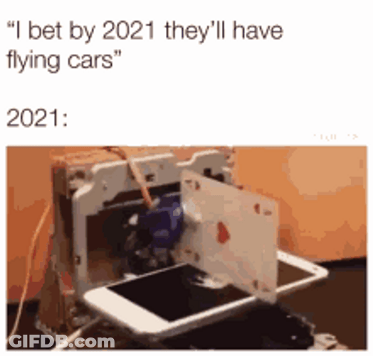 2021 Flying Cars Prediction Funny Meme GIF