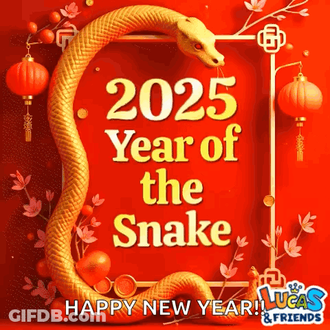 2025 Year Of The Snake Lucas & Friends GIF