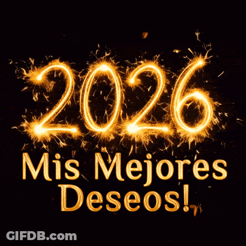 2026 Mis Mejores Deseos Sign GIF