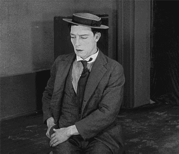20S Buster Keaton Sherlock Jr. GIF