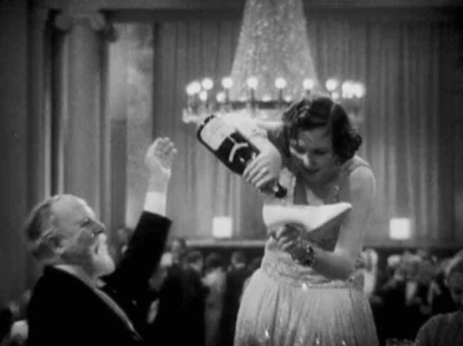 20S Flapper Drinking GIF