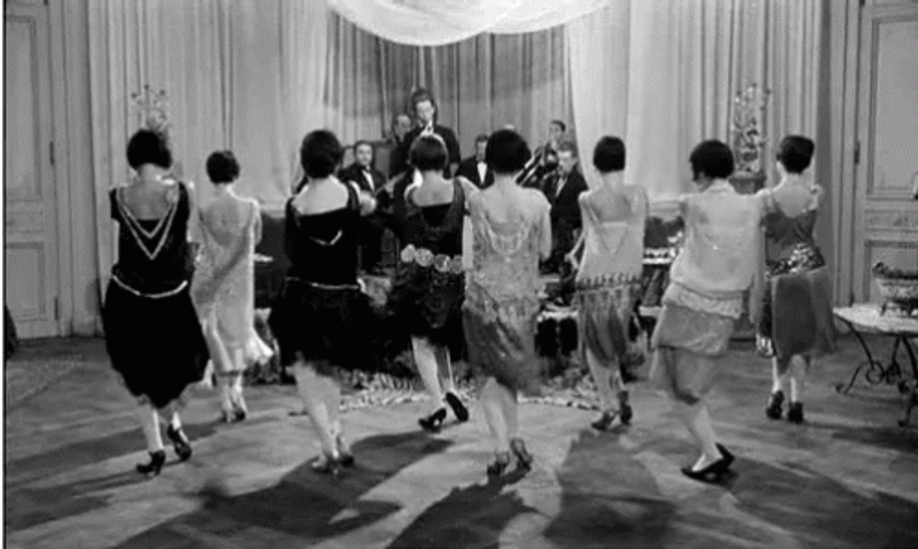 20S Flappers Rear View Dancing GIF