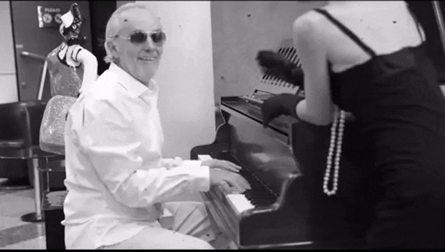 20S Smiling Pianist GIF