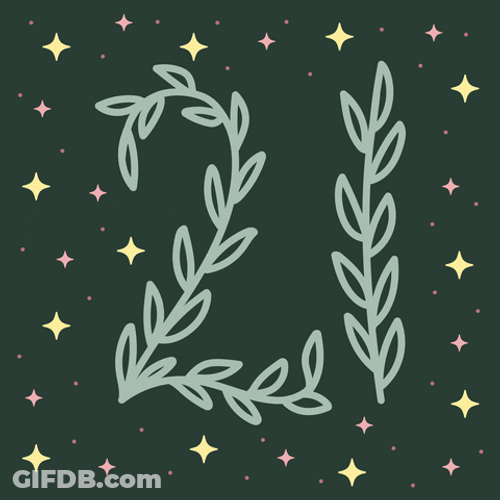 21 Number Art From Leaves GIF