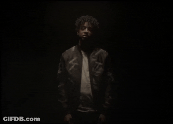 21 Savage Around Exploding Glasses GIF