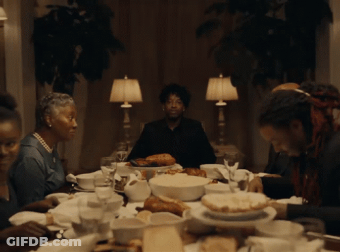 21 Savage Having Family Dinner GIF