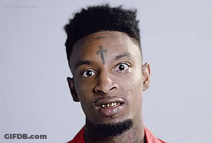 21 Savage Showing His Teeth GIF