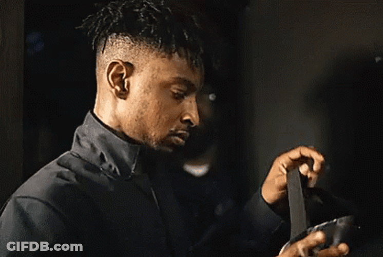21 Savage Wearing Jason Mask GIF