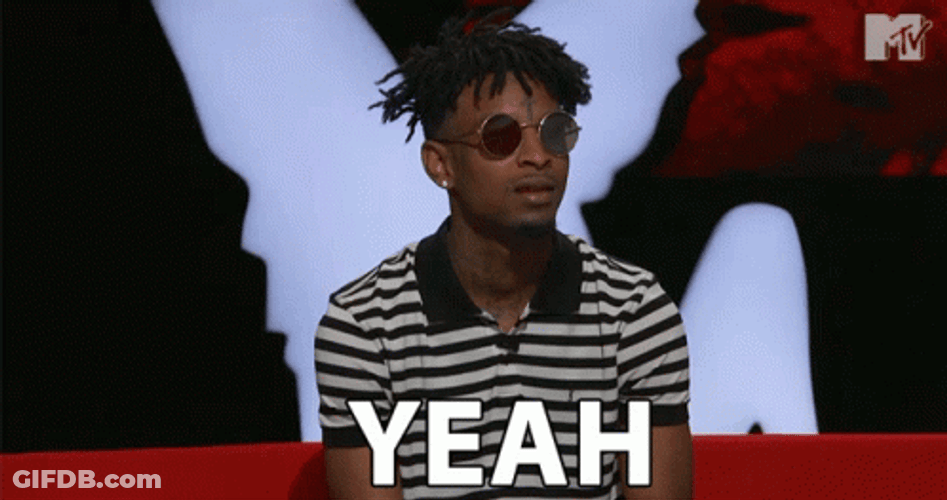 21 Savage Wearing Sunglasses Yeah GIF