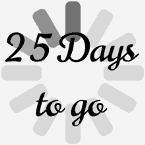 25 Days To Go Countdown Clock Loading GIF