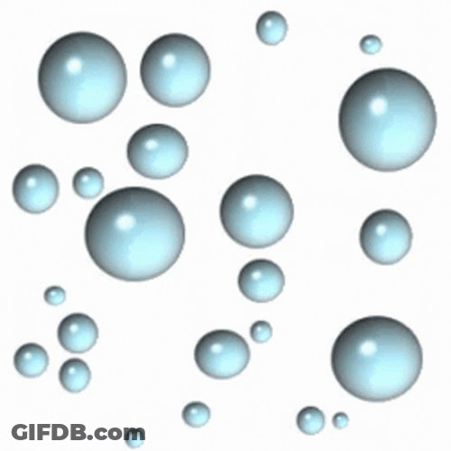 2D Floating Bubbles GIF