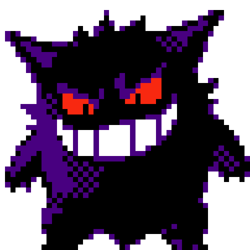 2D Gengar Grinning Pokemon GIF