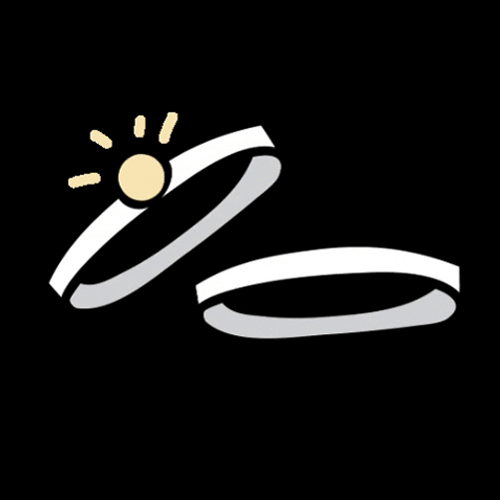 2D Wedding Rings GIF