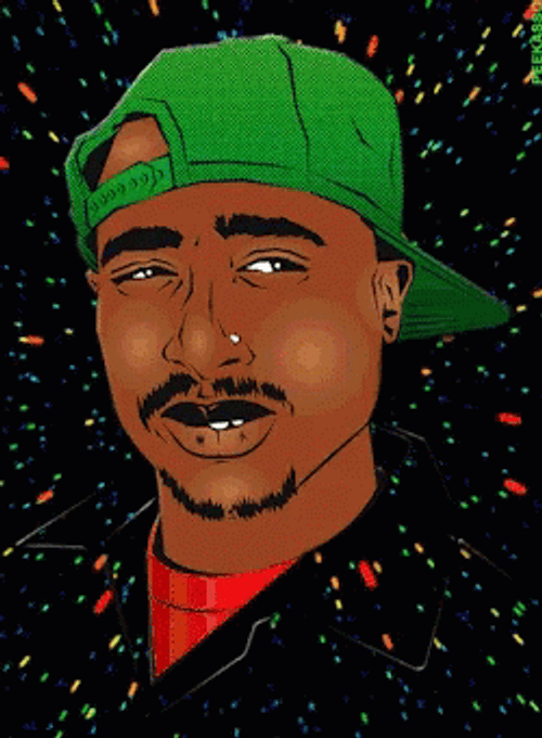 2Pac Shakur Animated Hyperdrive Rapper GIF