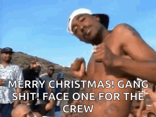 2Pac Tupac Shakur Dance Merry Christmas GIF