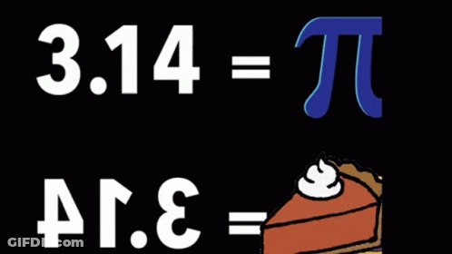 3.14 = Pi Pie With Whipped Cream GIF