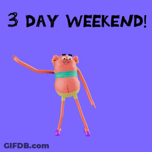 3 Day Weekend GIF