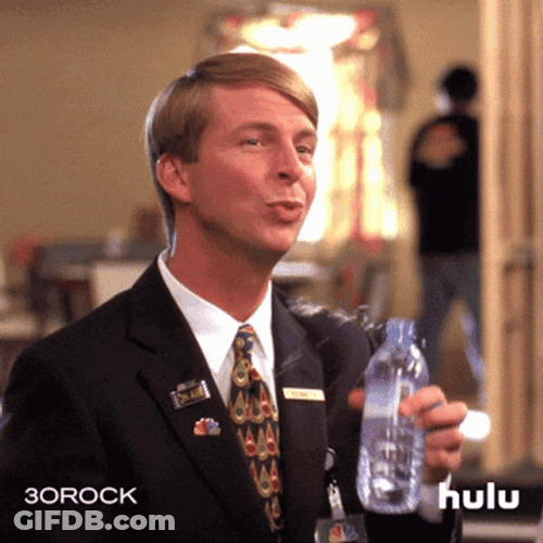 30 Rock Kenneth Parcell Nervously Drink Water GIF