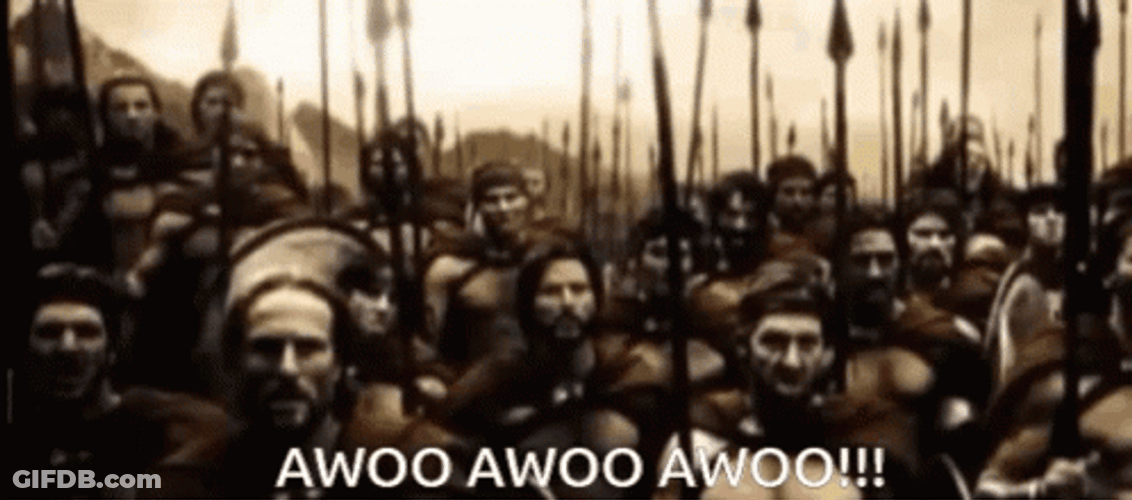 300 Awoo Awoo Marching Soldiers GIF