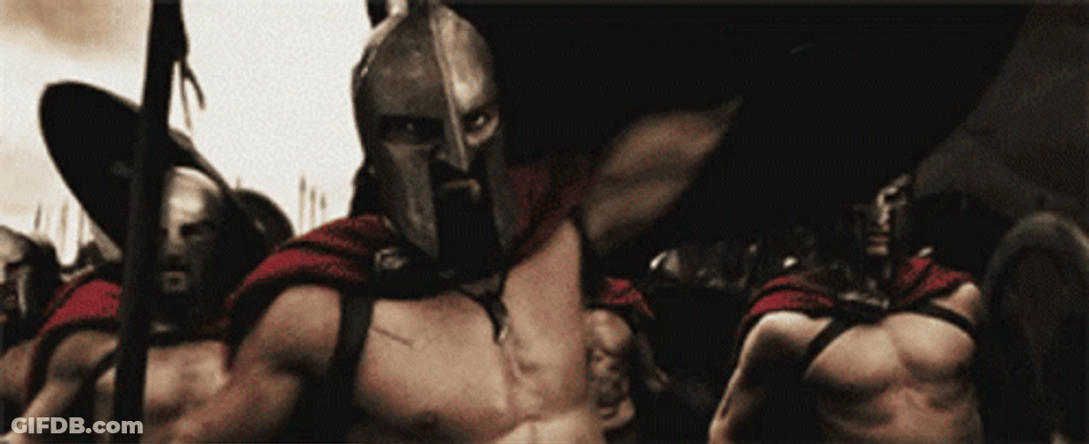 300 Battle In Battlefield GIF