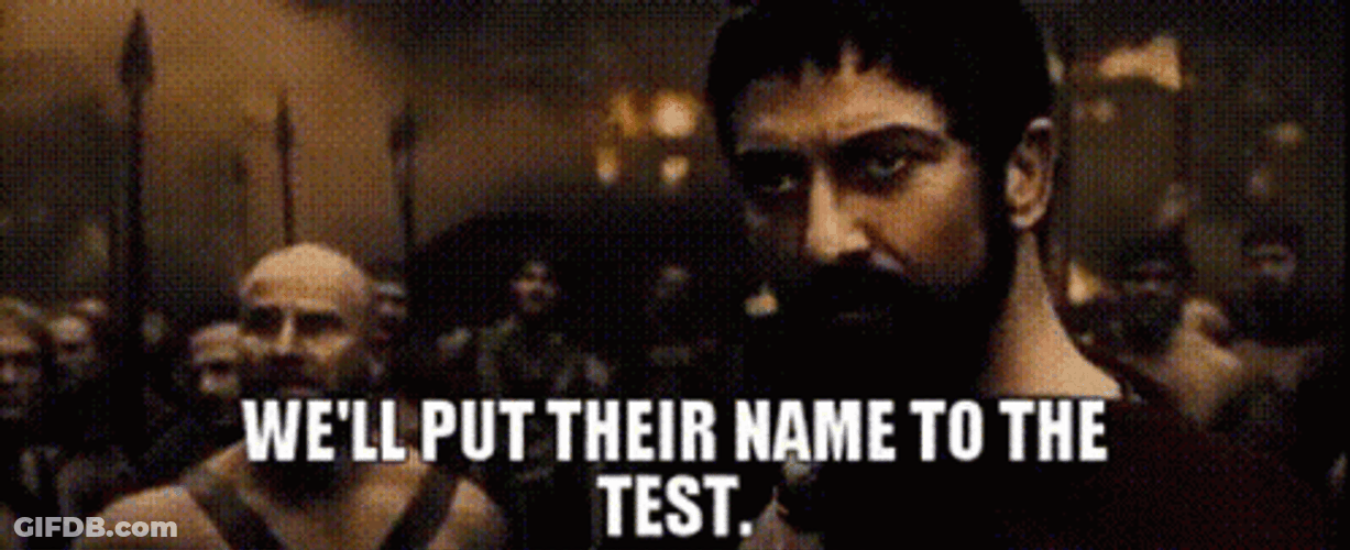 300 Leonidas Put Their Name To Test GIF