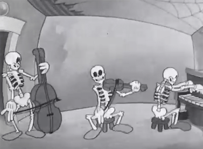30S Skeletons Spooks Cartoon GIF